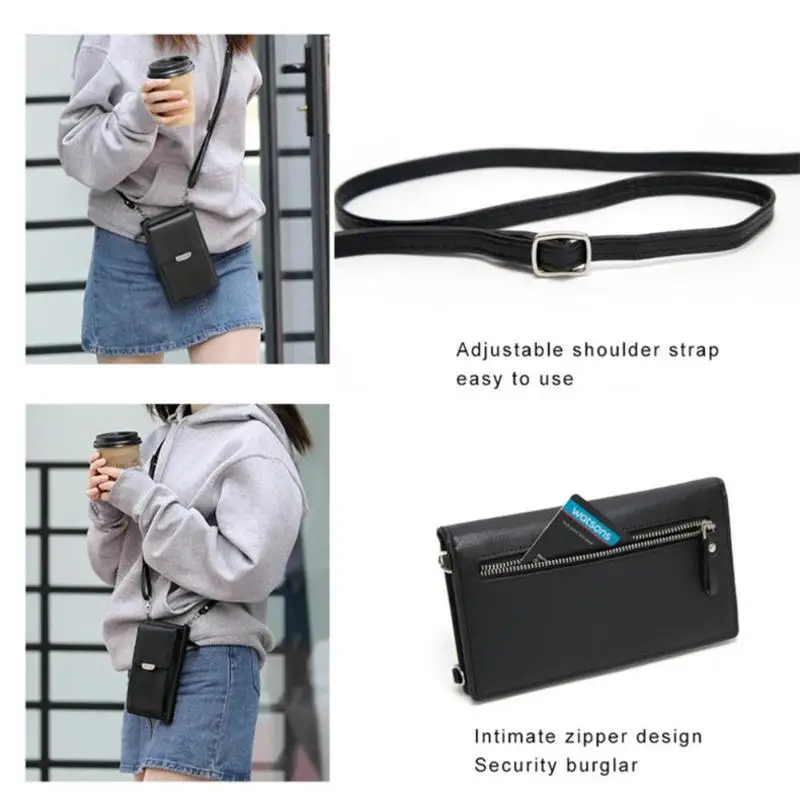 Многофункциональная сумка-мессенджер для девушек, кожаный кошелек для телефона, мини-сумка через плечо, сумка на ремне для отдыха, маленький карман
