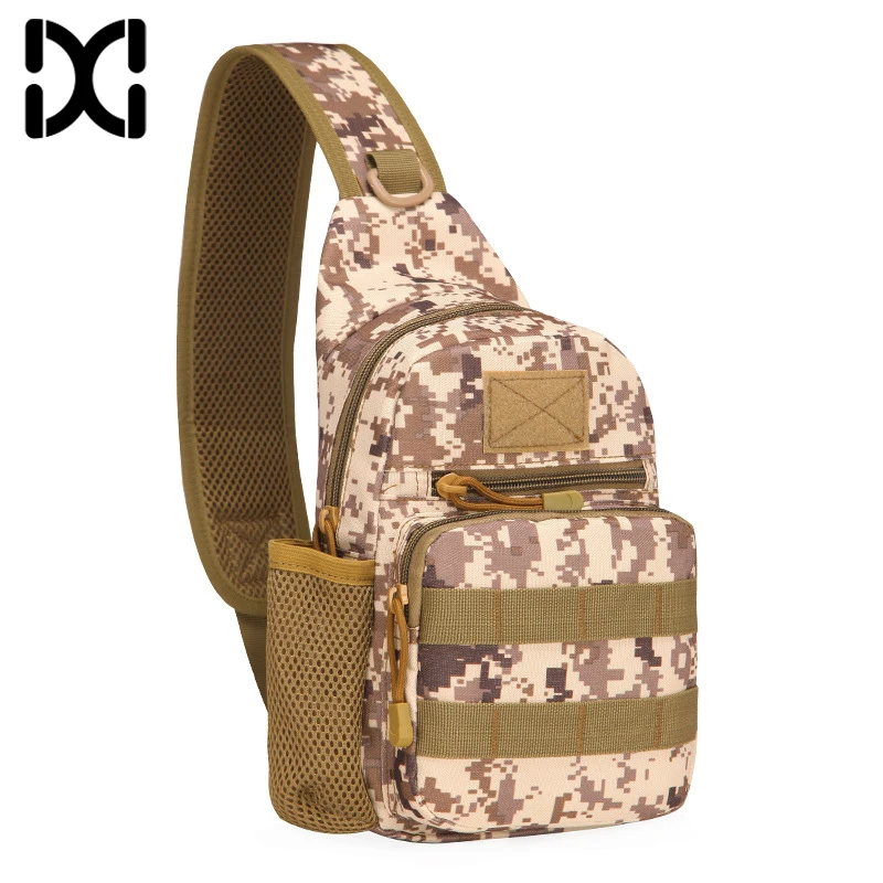 

Men Women Military Bag Tactical Chest Bags Unisex Fashion Camouflage HandBags Cool Camping Hiking Travel Shoulder Bags belt man