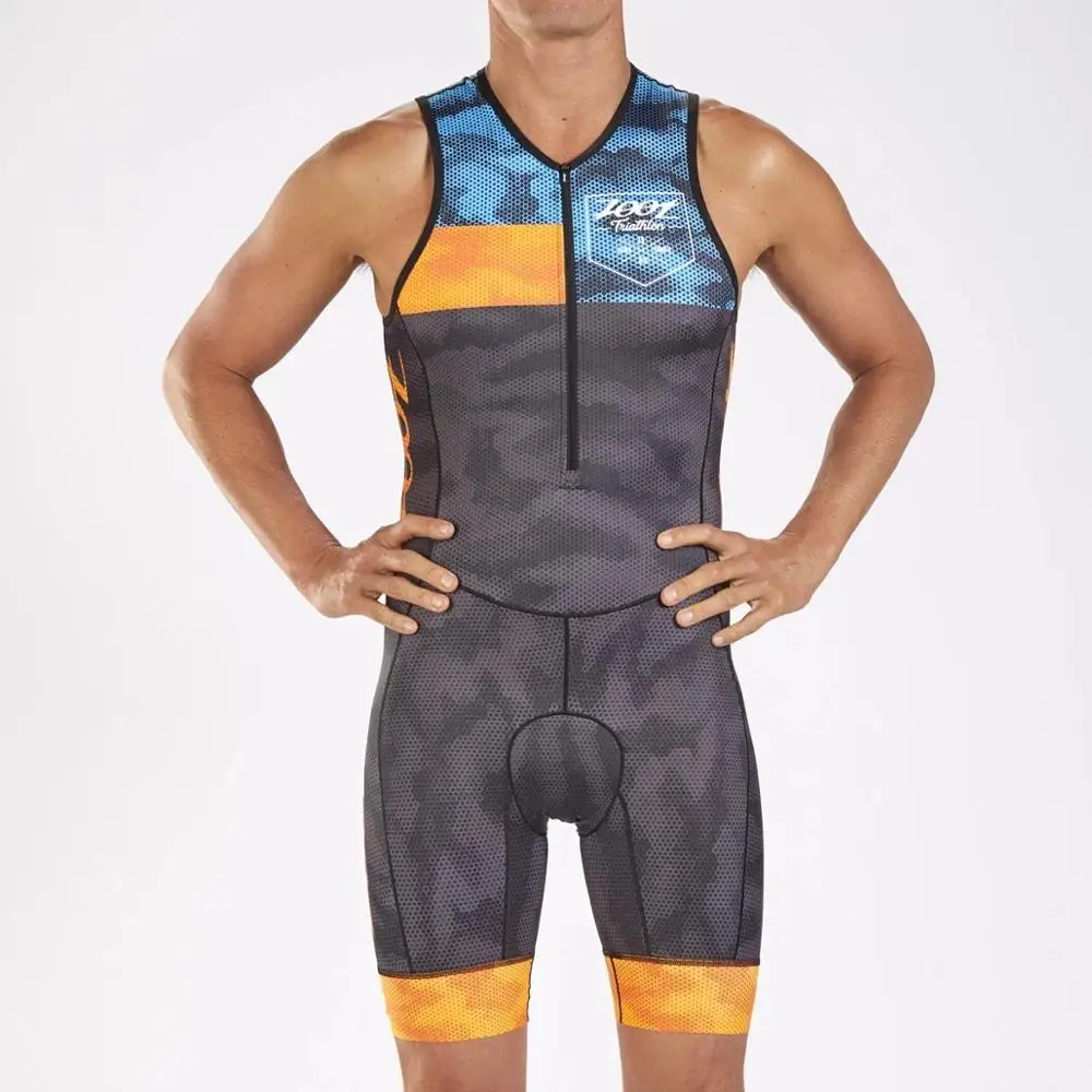 Zoot Велоспорт Триатлон без рукавов костюм на заказ skinsuit велосипед speedsuit велосипед Триатлон бег боди Одежда Набор цельный комбинезон - Цвет: sponge pad