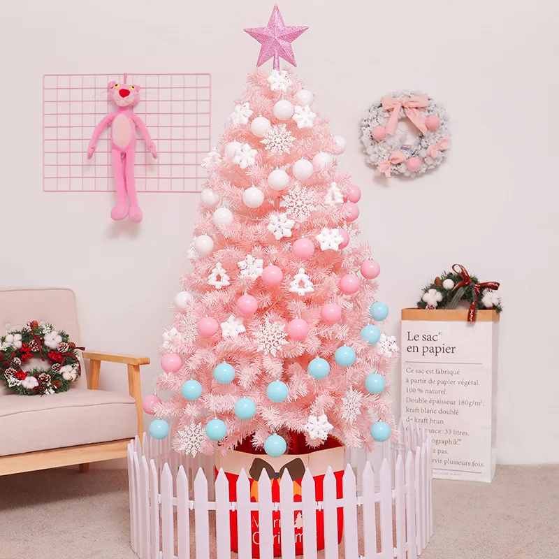 

Pink Christmas Tree For Kids Children Girls Gift Decorations For Home New Year Festival Wedding Party Lovely Cute Xmas Pine Tree