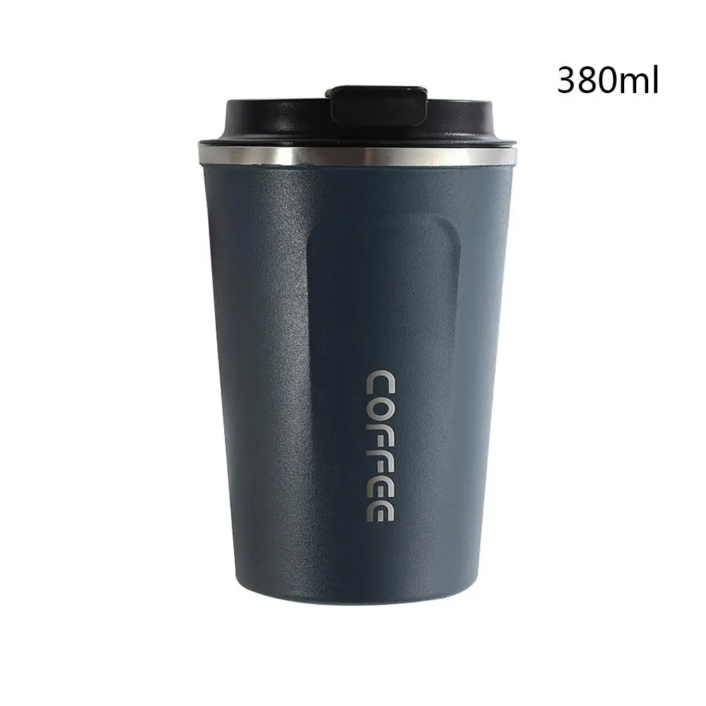 Чашка для кофе вакуумная из нержавеющей стали инновационная ручная чашка для автомобиля и повседневного использования - Цвет: 380ml
