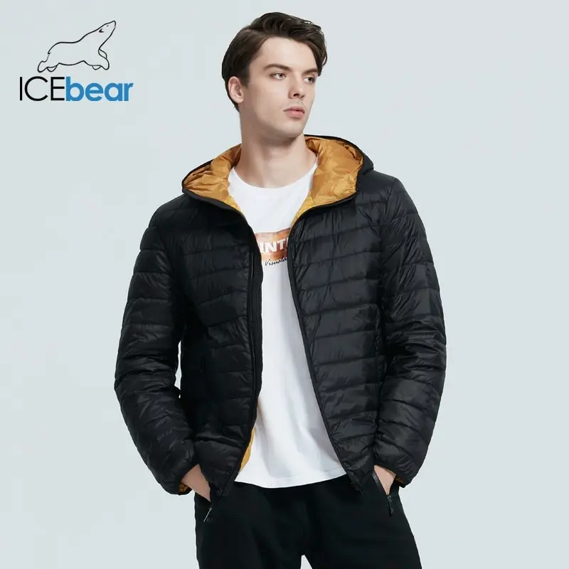  ICEbear 2021 Новый легкий мужской пуховик стильная повседневная мужская куртка мужская одежда с капюшоном брендовая мужская одежда MWY19998D
