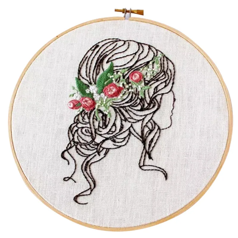 Najtaniej Haft diy do ręcznego haftowania zestaw dla początkujących zestaw do haftowania nowoczesny haft Hoop sztuki haftowany wzór haftowana wstążka