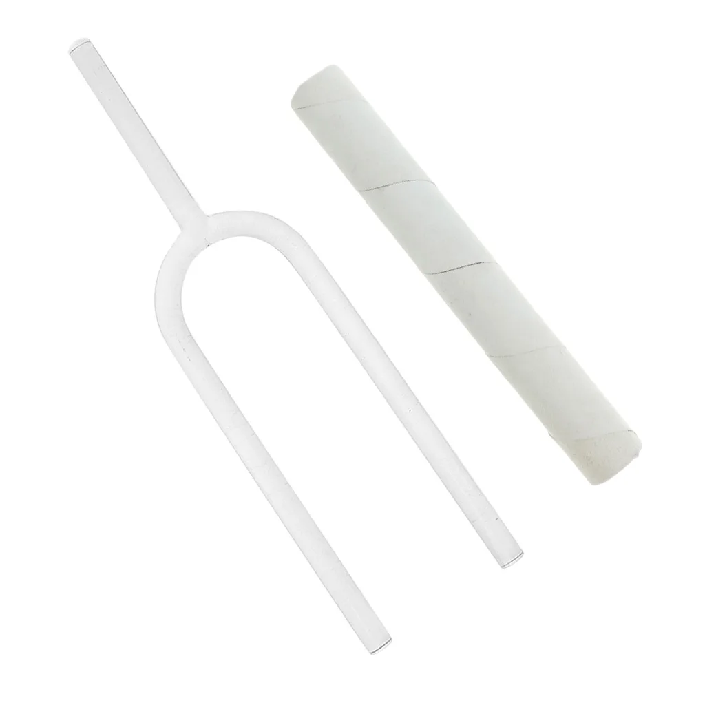 

Clear Crystal Tuning Fork For Sacral Singing Bowl 10mm+Suede Mallets