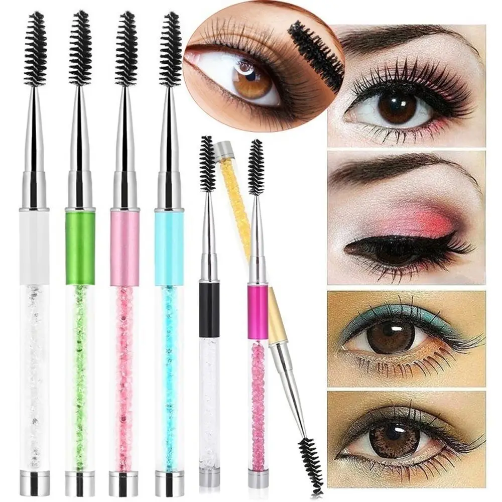 

6 Colors Makeup Brushes Extension Eyelash Eyebrow Mascara Wands Spiral Rhinestone Applicator Spoolers Eyes Cosmetic Comb Tools
