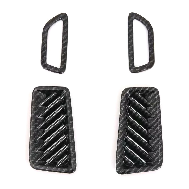 Автомобильный Стайлинг из углеродного волокна, цветная внутренняя Передняя панель приборной панели, верхняя вентиляционная крышка переменного тока, отделка 4 шт. для Toyota Rav4 Xa50
