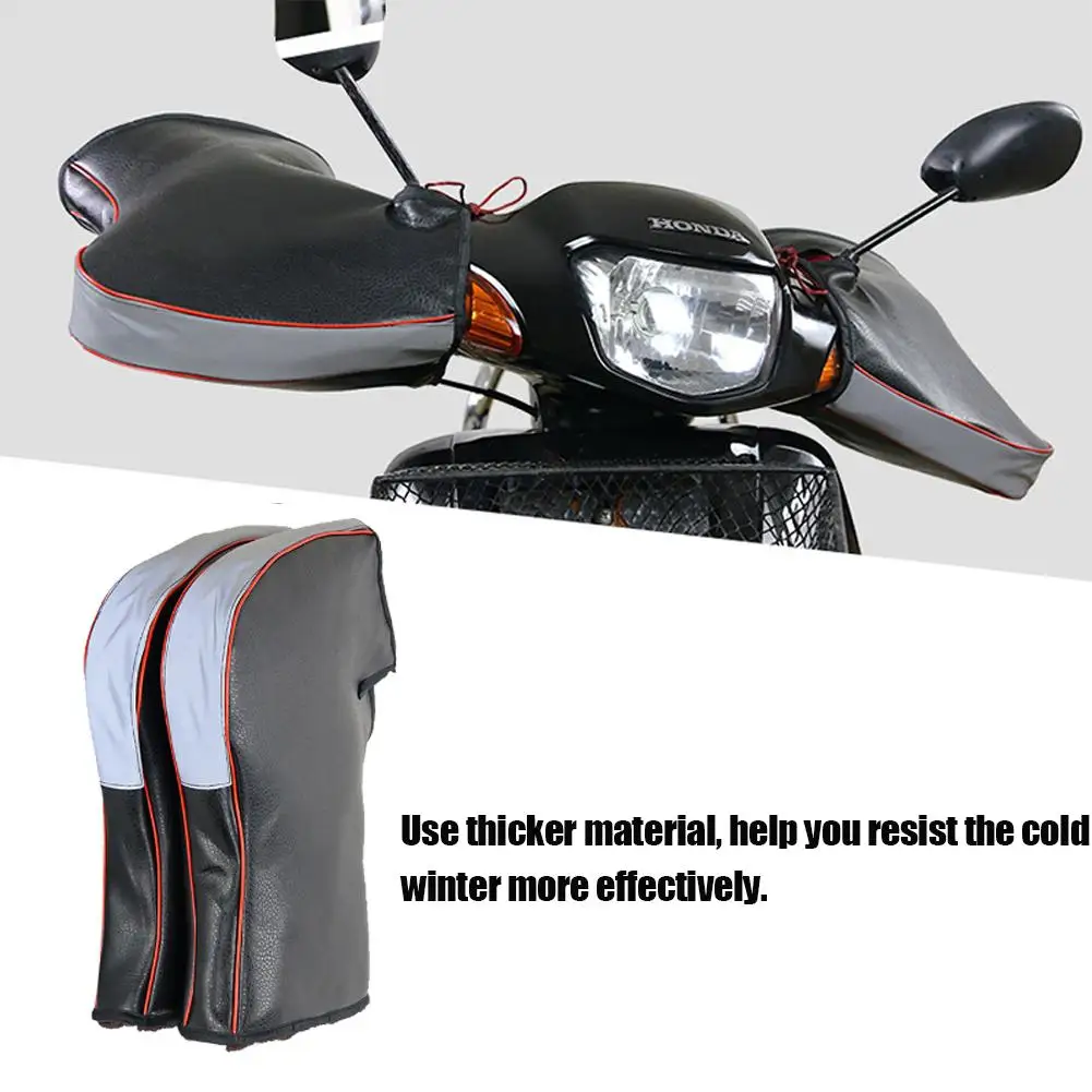 1 Pair Motorcycle Handlebar Gloves Windproof Winter Thickened Warm Muffs Thermal Cover for Riding | Автомобили и мотоциклы