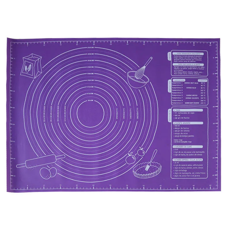 Tapete de silicona para hornear, 65x45cm, antiadherente para masa de Pizza, utensilios de cocina, herramientas de cocina, accesorios para hornear