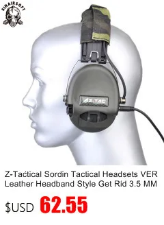Z-Tactical Sordin тактические гарнитуры VER кожаный головной убор стиль Избавьтесь 3,5 мм разъем для наушников кабель IPSC Z TAC Z037