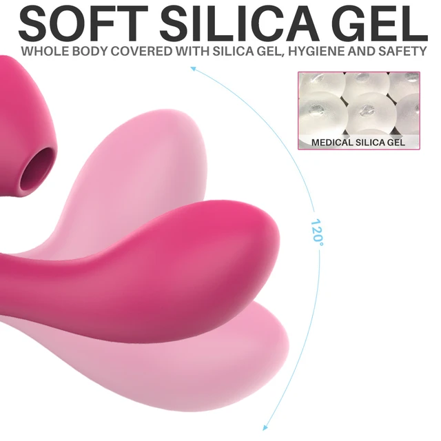Klitoris Saugen G Spot Dildo Vibrator mit 10 Leistungsstarke Modi Clit Sucker Wiederaufladbare Klitoris Stimulator Sex Spielzeug für Frauen 3