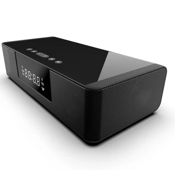 

Portable Stereo Remote Control Digital LED Display Wireless Charging Home Alarm Clock Bluetooth Speaker Theater 10W Audio