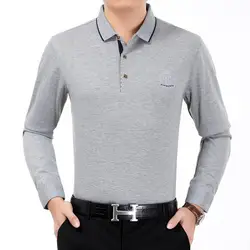 Модная весенняя и осенняя мужская деловая джентльменская Повседневная официальная рубашка, мужская Свободная рубашка с длинным рукавом