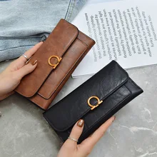 

Women's wallet long 2021 Vintage Postman Lady Medium Wallet Card Holder Coin Purse Fashion party banquet feast High capacity 438