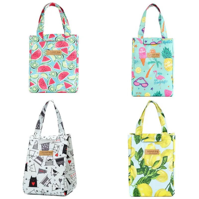 Новые модные сумки-холодильники для женщин и детей, мужские сумки для пикника с мультипликационным рисунком, сумки-тоут с изоляцией для холодных обедов, термосумки из Оксфорда, водонепроницаемые сумки для еды