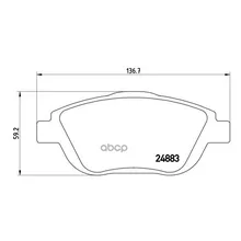 Колодки Тормозные Citroen C3 1.6 09-/Ds3 1.6 10- Передние Brembo P61103 Brembo арт. P61103