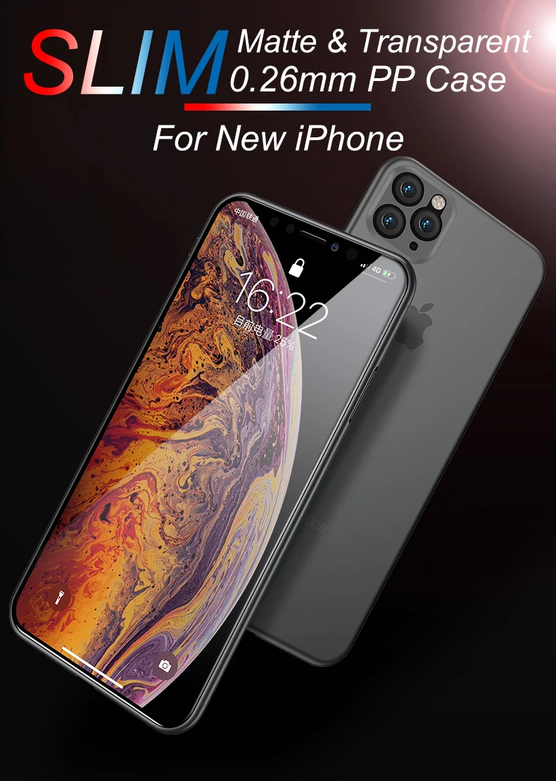 Роскошный Ультратонкий чехол для Iphone 11 Pro Max, чехол для Iphone Xs Max Xr X 8 7 6s 6 Plus 5 5S Se, матовый полипропиленовый прозрачный чехол