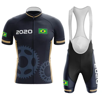 

The New Brazilian Flag 2020 Cycling Jersey Harness Set Outdoor Off-road Mountain Bike Cycling Jersey 2020 Brazil New Breathable