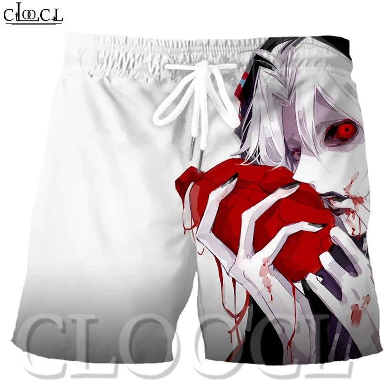 CLOOCL анимэ Tokyo Ghoul Графика Повседневное размера плюс голубые шорты для пляжа 3D