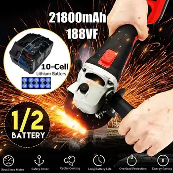 

100mm Cordless Angle Grinder 21V Lithium-Ion 21800mah/29800mah Battery Machine Cutting Electric Angle Grinder Grinding Power Too