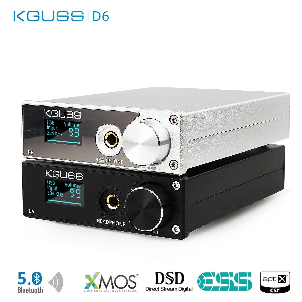 ES9018K2M Bluetooth 5 0 APTX-HD CSR8675 USB DAC XU208 32 бит 384 кГц DSD256 аудио декодер усилитель наушников |