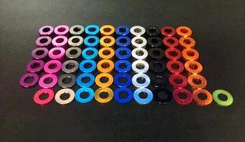 

5pcs M6 M8 M10 flat washers electronic machine car model assembly washer colored gaskets aluminum alloy gasket crimson color