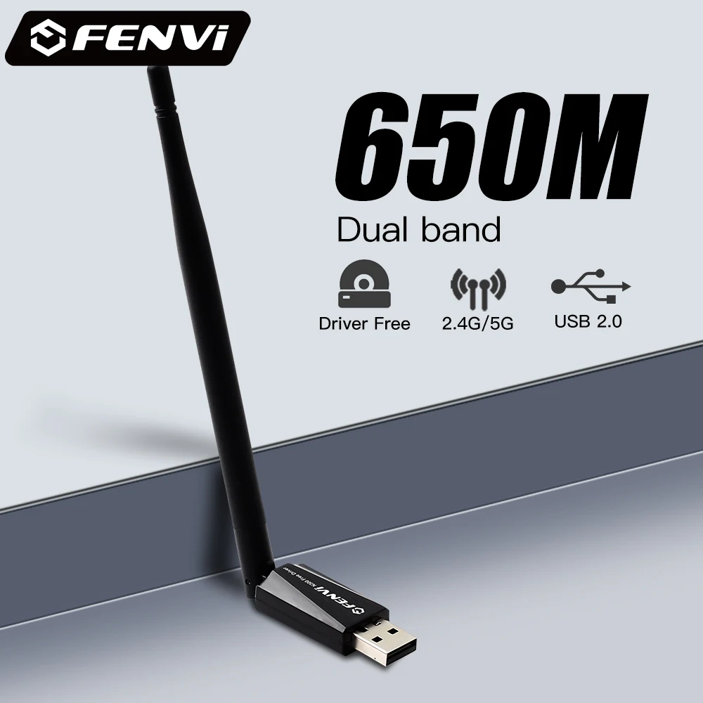 wifi adapter for desktop 1300Mbps Dual Band fenvi USB 3.0 Wireless AC Wifi Adapter 2.4G&5G 802.11ac 600M Wi-fi Receiver Network for Laptop PC Mini Dongle lan card