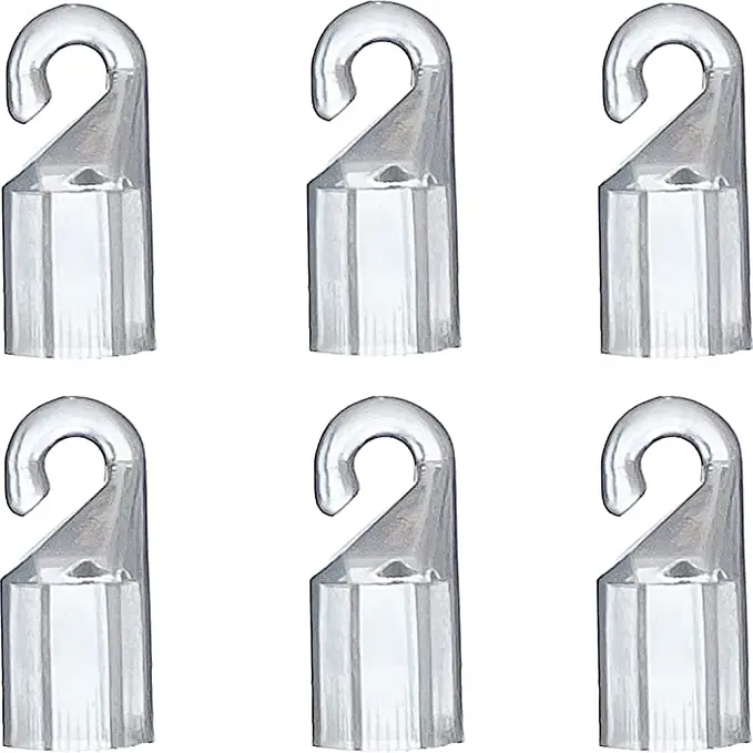 

Wand Tip Hook Sleeve 6pcs Clear Plastic Shepherds Hook Wand Tip Connector Wand Cap for Hexagon 9/32"(7mm) in Diameter Plastic