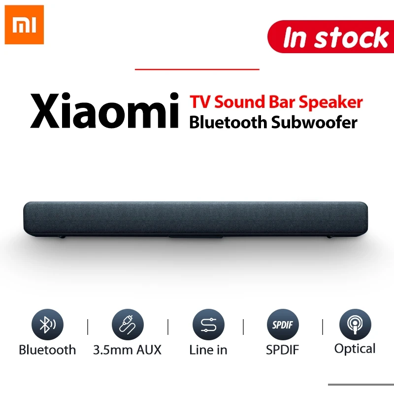 Xiaomi TV Sound Bar Speaker bluetooth Bass Subwoofer Wireless 3.5mm AUX Audio SPDIF Music Playback for PC Theater TV Game Movie