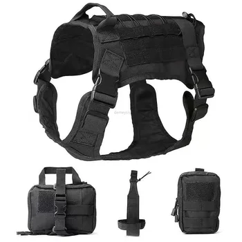 

Tactical Hunting Police Dog Harness Molle Military Army Service Dog Clothes Patrol Dog Training Vest with Handle