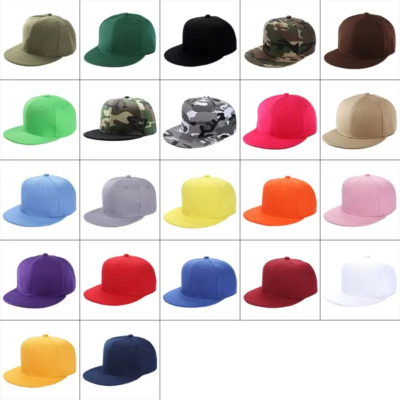 Best Offers Baseball-Cap Snapback Classic Flat Men Summer Blank Bill Women Adjustable Solid 22-Styles LWyXgDOn5