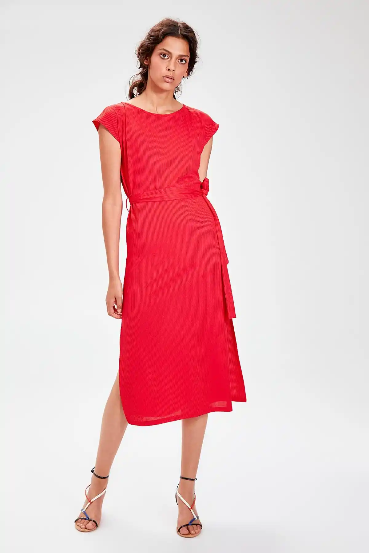 Красное Трикотажное Платье