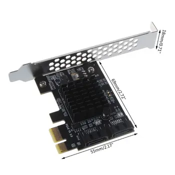 

PCI-E SATA 1X 4X 8X 16X Cards PCI Express to SATA3.0 2-Port Expansion Adapter PXPA