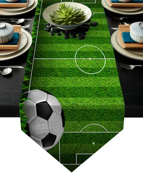 

Soccer Football Game Competition In Gymnasium Table Runner Table Flag Home Party Decorative Tablecloth Table Runners