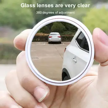 

Car Reversing Safety Blind Spots Round 360 Degrees Rotation Rearview Mirror