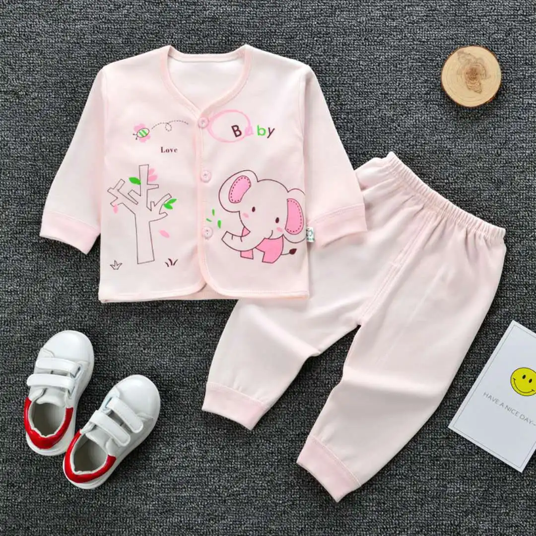 Macio, Roupa íntima, Meninos, Meninas, Outono, 2 Pcs Set, 0-3M