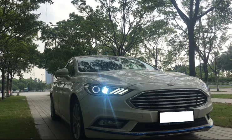 2 шт. светодиодный фонарь для Ford Mondeo- Автомобильный светодиодный фонарь с двойными ксеноновыми линзами автомобильные аксессуары дневные ходовые огни противотуманные фары
