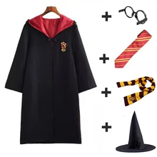 Gryffindor/костюмы для детей и взрослых; Robe Potter; костюмы для косплея; Ravenclaw Hufflepuff; плащ Слизерин; рождественские подарки; E2103AD