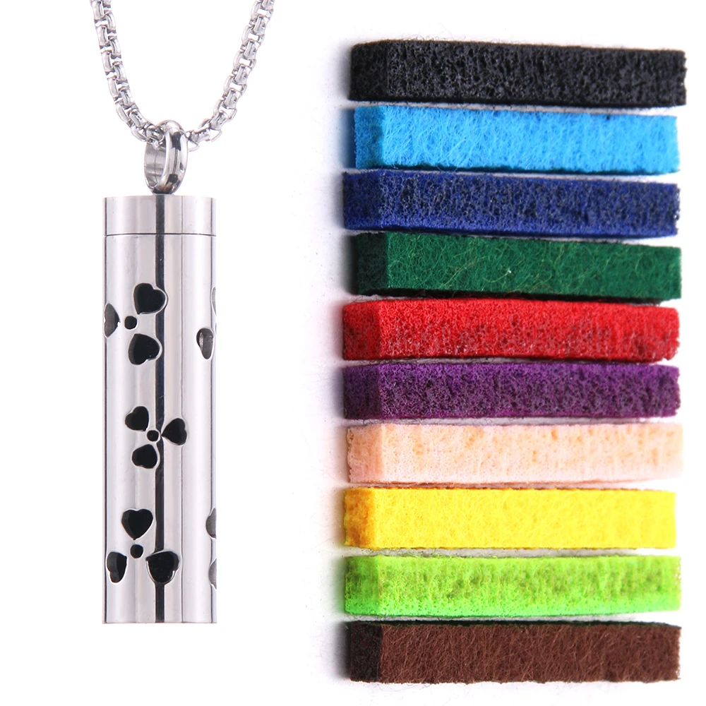 Aromatherapy Diffuser Necklace - Stainless Steel Open Locket with Essential Oil Scent