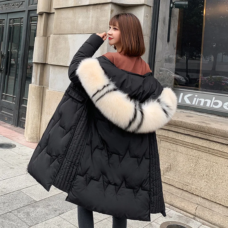 Женская зимняя куртка высокого качества женская одежда Базовая с капюшоном