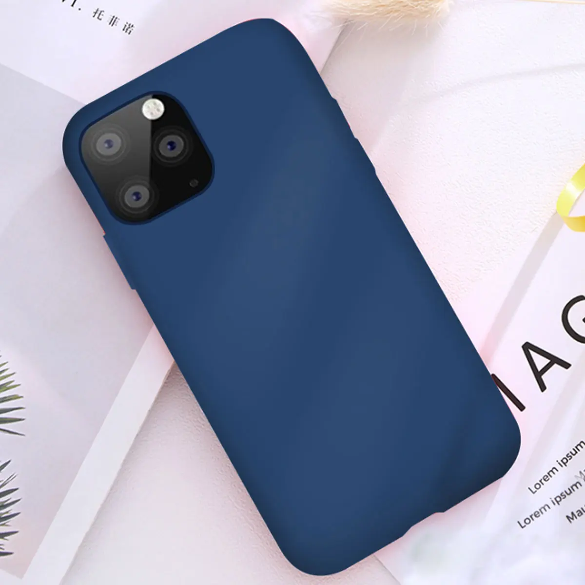 Blue3 Тонкий мягкий чехол для iPhone11 Pro Max роскошный жидкий силиконовый чехол для телефона ТПУ, конфетный противоударный чехол для iPhone чехлы - Цвет: Blue3
