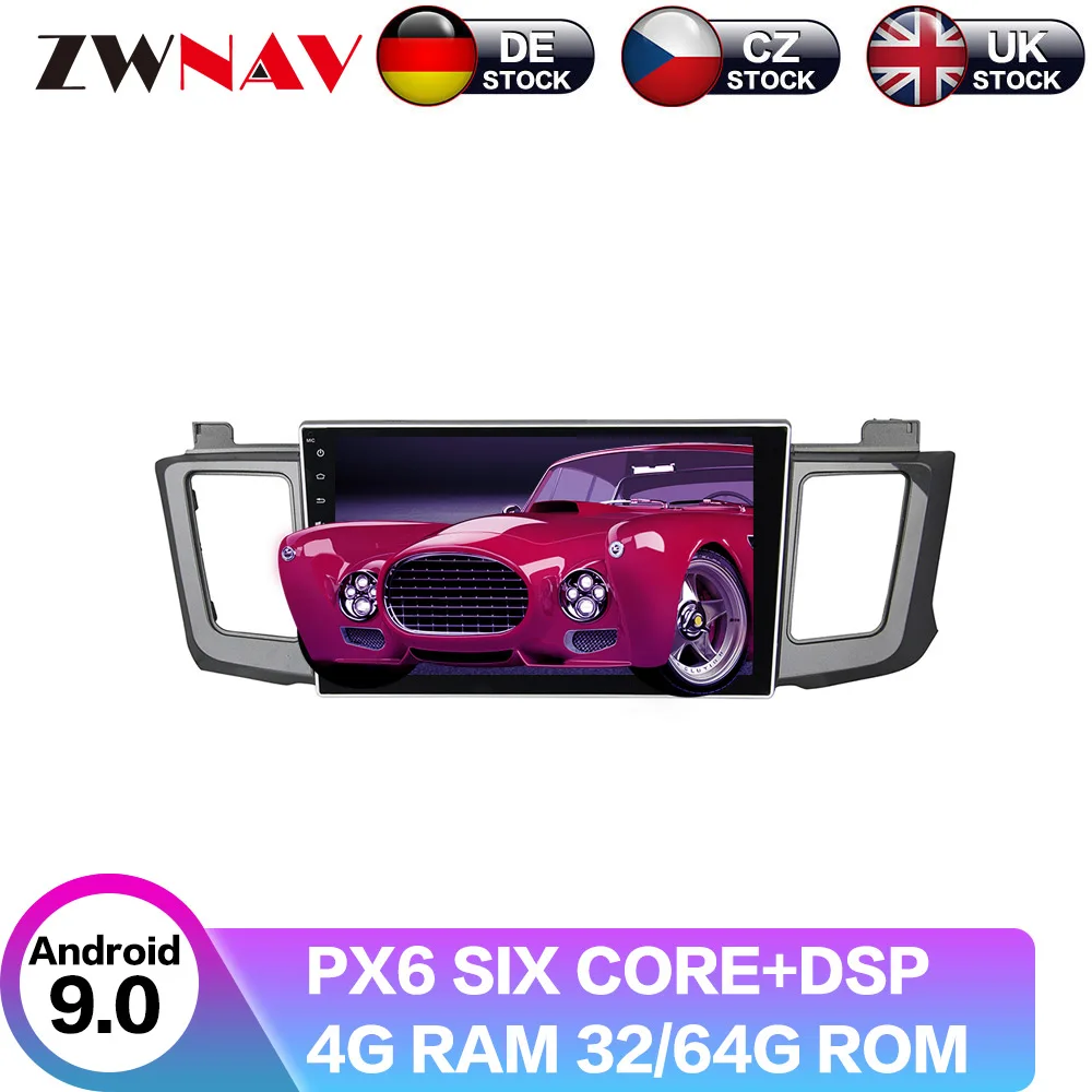 Top Android 9 With DSP For TOYOTA RAV4 2012-2015 Full Touch Car radio video player Multimedia GPS navigation accessories Sed 0