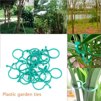 

50Pcs Garden Plant Support Clips Ties Flower Bush Vine Vegetable Tomato Holder Durable plant stand