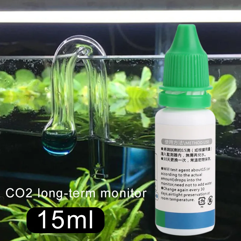 Аквариум CO2 PH 15 мл аквариум углекислый газ тропическая рыба CO2 PH Обнаружение белый прочный инструмент обесцвечивание домашних животных