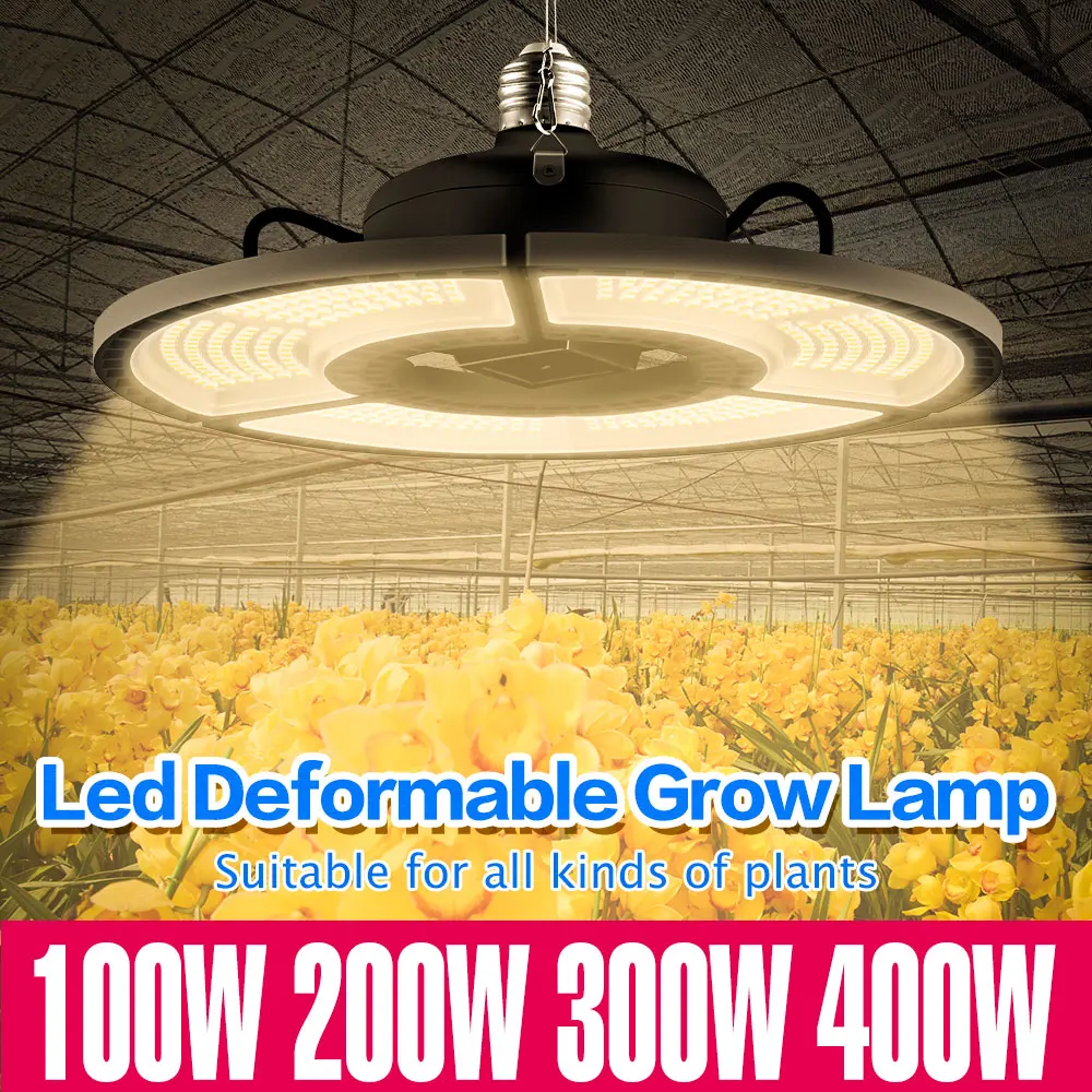 E27 Led Grow Light E26 Led UFO Grow Tent Indoor Lighting Lamp 400W High Power Led Full Spectrum Plant Light 220V Phyto Lampara