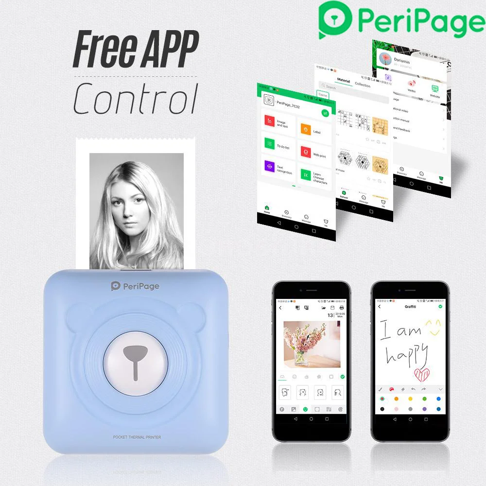 Peripage Bluetooth Термопринтер для фотографий карманный мини портативный принтер