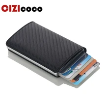 Männer Kreditkarte Halter Business ID Karte Fall Mode Automatische RFID Karte Halter Aluminium Bank Karte Brieftaschen