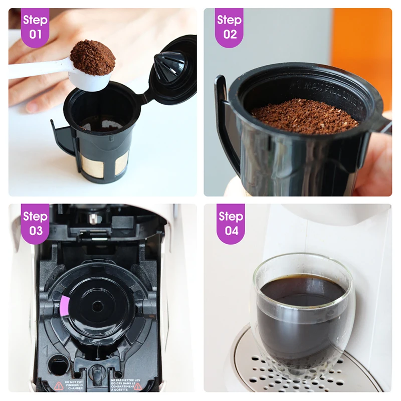 Coffee Filter Basket Coffee Filter Cup Capsules Pod Refillable For Keurig 2.0K