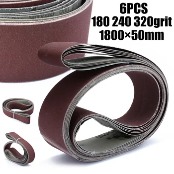 

Hot 6PCS 2*72inch Grinding Sanding Belts 180/240/320 Grit For Wood Metal Leather Brand New And High Quality