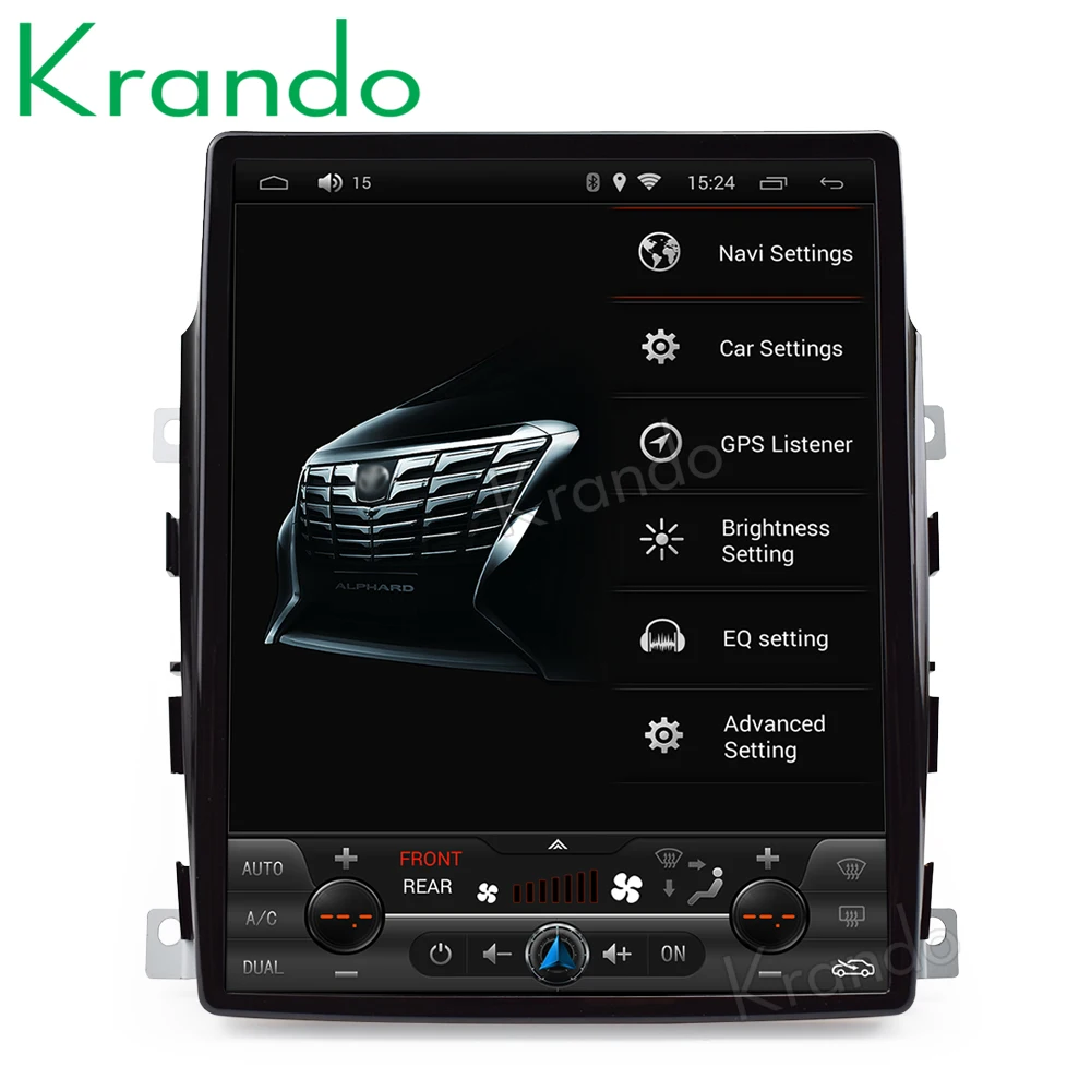 Best Krando Android 7.1 10.4" Tesla Vertical screen car audio player for porsche Panamera 2015 2016 multimedia gps navigation 1