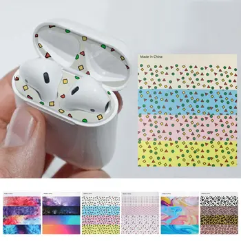 

4Pairs Protective Sticker Case Skin Dust-proof Dust Guard for Apple Earphones Charging Box H55F